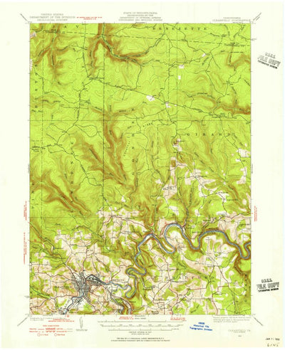 United States Geological Survey Clearfield, PA (1929, 62500-Scale) digital map