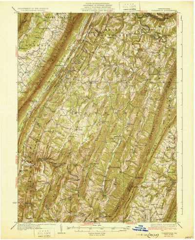 United States Geological Survey Clearfield, PA (1931, 62500-Scale) digital map