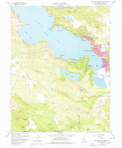 United States Geological Survey Clearlake Highlands, CA (1958, 24000-Scale) digital map