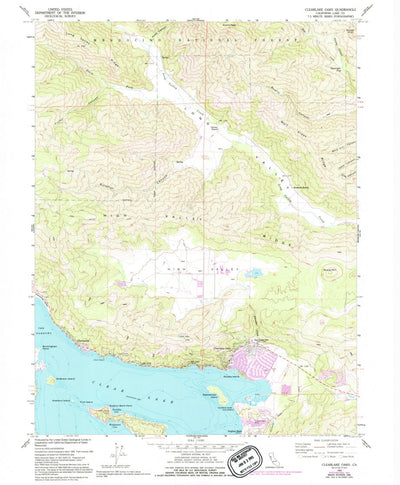 United States Geological Survey Clearlake Oaks, CA (1958, 24000-Scale) digital map