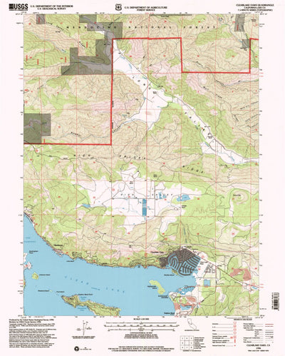 United States Geological Survey Clearlake Oaks, CA (1996, 24000-Scale) digital map