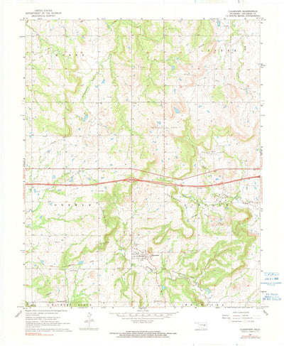 United States Geological Survey Clearview, OK (1967, 24000-Scale) digital map
