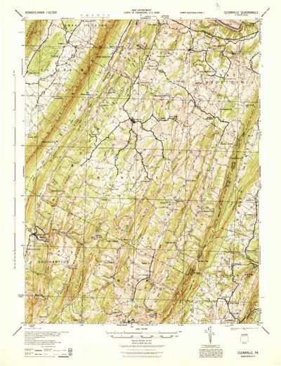 United States Geological Survey Clearville, PA (1944, 62500-Scale) digital map
