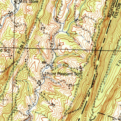 United States Geological Survey Clearville, PA (1944, 62500-Scale) digital map