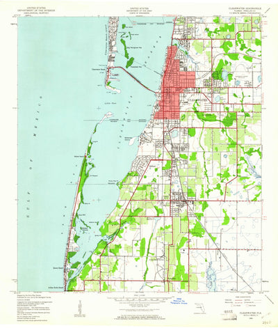 United States Geological Survey Clearwater, FL (1943, 24000-Scale) digital map