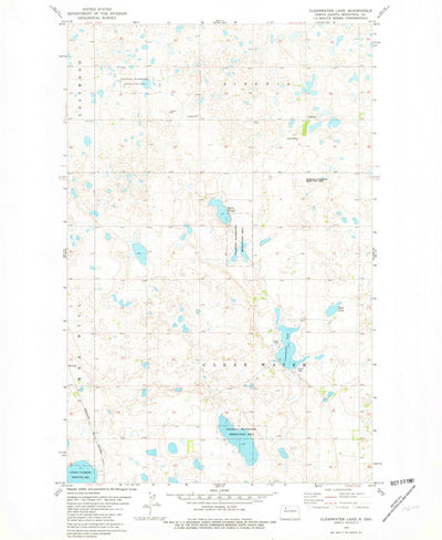 United States Geological Survey Clearwater Lake, ND (1981, 24000-Scale) digital map