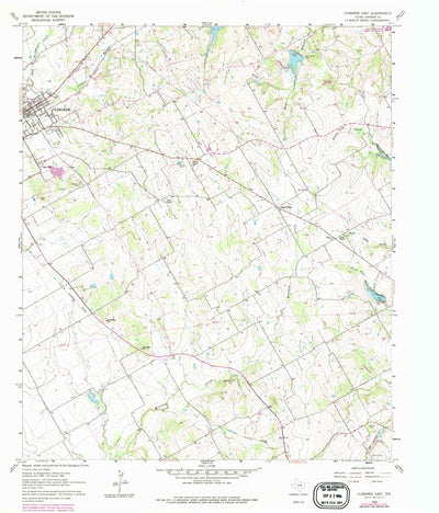 United States Geological Survey Cleburne East, TX (1960, 24000-Scale) digital map