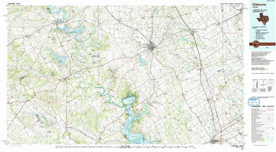 United States Geological Survey Cleburne, TX (1985, 100000-Scale) digital map