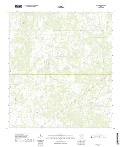 United States Geological Survey Clegg SW, TX (2022, 24000-Scale) digital map