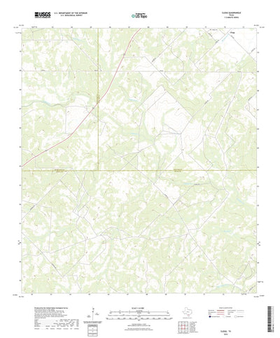 United States Geological Survey Clegg, TX (2022, 24000-Scale) digital map