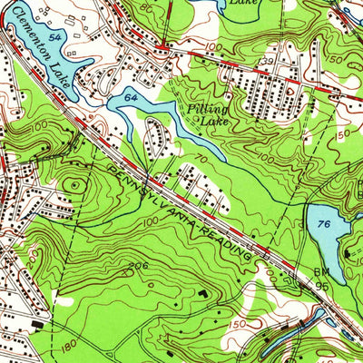 United States Geological Survey Clementon, NJ (1953, 24000-Scale) digital map