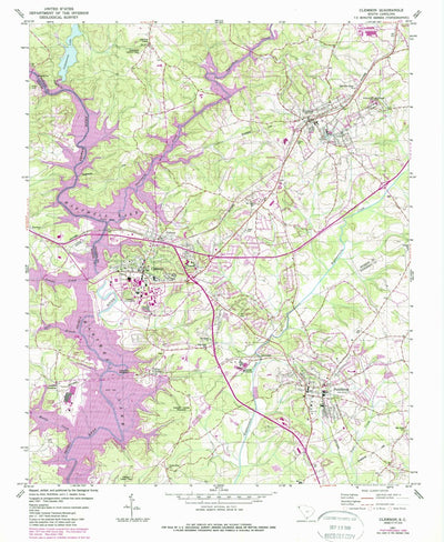 United States Geological Survey Clemson, SC (1951, 24000-Scale) digital map