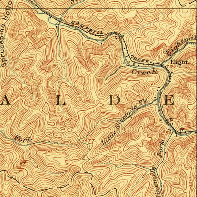 United States Geological Survey Clendenin, WV (1909, 62500-Scale) digital map