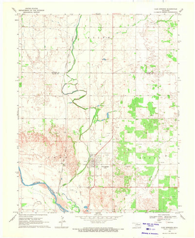 United States Geological Survey Cleo Springs, OK (1969, 24000-Scale) digital map