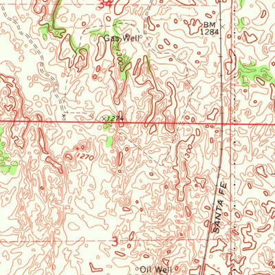 United States Geological Survey Cleo Springs, OK (1969, 24000-Scale) digital map