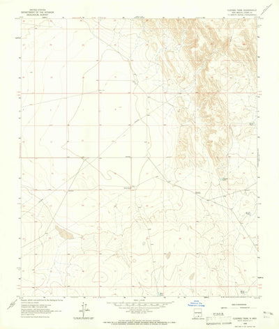 United States Geological Survey Cleones Tank, NM (1963, 24000-Scale) digital map
