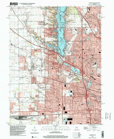 United States Geological Survey Clermont, IN (1998, 24000-Scale) digital map