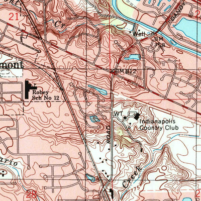 United States Geological Survey Clermont, IN (1998, 24000-Scale) digital map