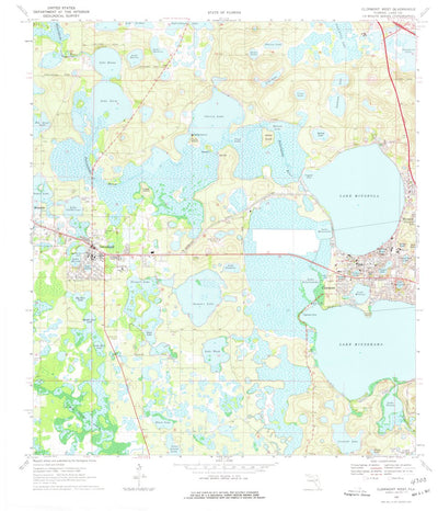 United States Geological Survey Clermont West, FL (1969, 24000-Scale) digital map