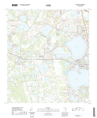 United States Geological Survey Clermont West, FL (2021, 24000-Scale) digital map