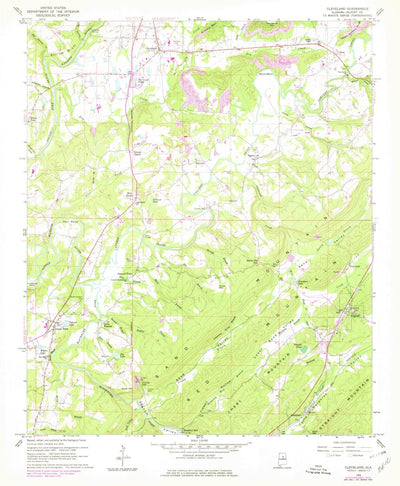 United States Geological Survey Cleveland, AL (1958, 24000-Scale) digital map