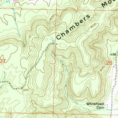 United States Geological Survey Cleveland, AR (1990, 24000-Scale) digital map