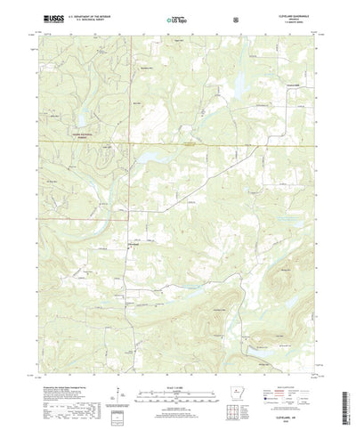 United States Geological Survey Cleveland, AR (2020, 24000-Scale) digital map