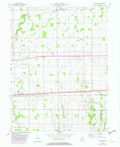United States Geological Survey Cleveland, IN (1956, 24000-Scale) digital map