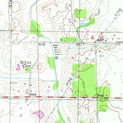 United States Geological Survey Cleveland, IN (1956, 24000-Scale) digital map