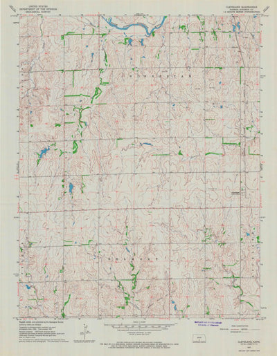 United States Geological Survey Cleveland, KS (1967, 24000-Scale) digital map