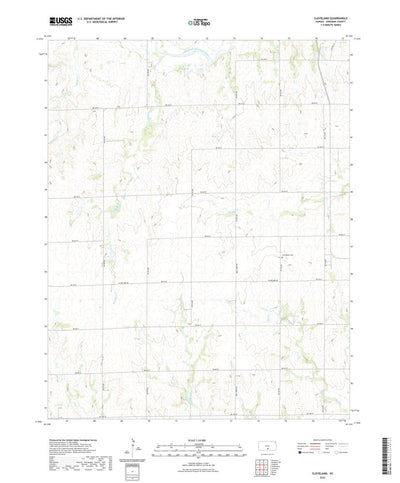 United States Geological Survey Cleveland, KS (2022, 24000-Scale) digital map