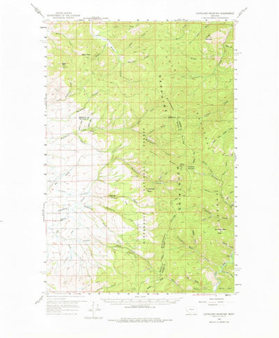 United States Geological Survey Cleveland Mountain, MT (1959, 62500-Scale) digital map
