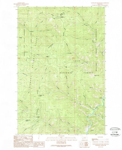 United States Geological Survey Cleveland Mountain, MT (1989, 24000-Scale) digital map