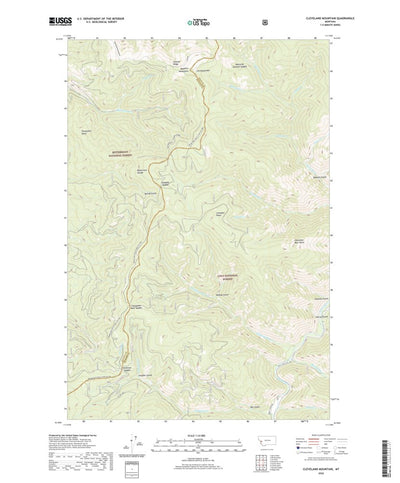 United States Geological Survey Cleveland Mountain, MT (2020, 24000-Scale) digital map