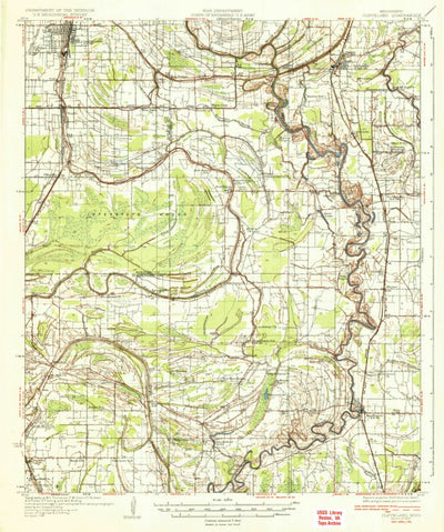 United States Geological Survey Cleveland, MS (1934, 62500-Scale) digital map