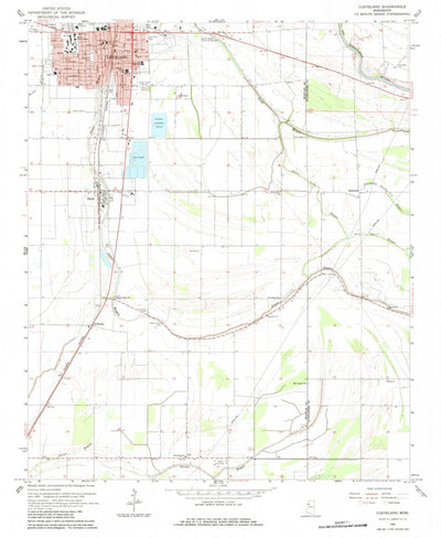 United States Geological Survey Cleveland, MS (1966, 24000-Scale) digital map