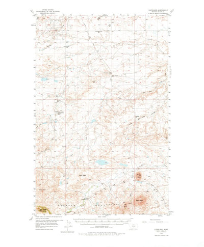 United States Geological Survey Cleveland, MT (1956, 62500-Scale) digital map