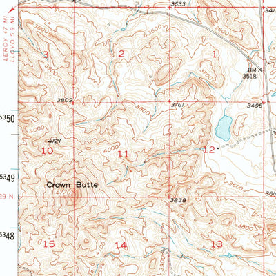 United States Geological Survey Cleveland, MT (1956, 62500-Scale) digital map