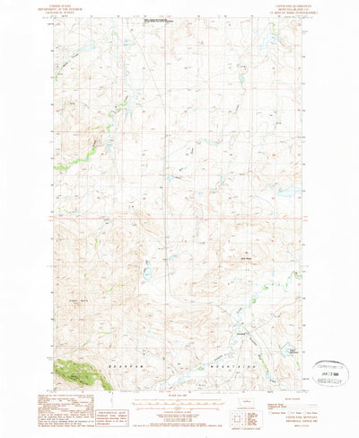 United States Geological Survey Cleveland, MT (1987, 24000-Scale) digital map