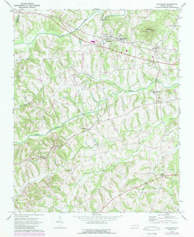 United States Geological Survey Cleveland, NC (1970, 24000-Scale) digital map