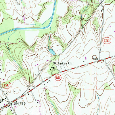 United States Geological Survey Cleveland, NC (1970, 24000-Scale) digital map