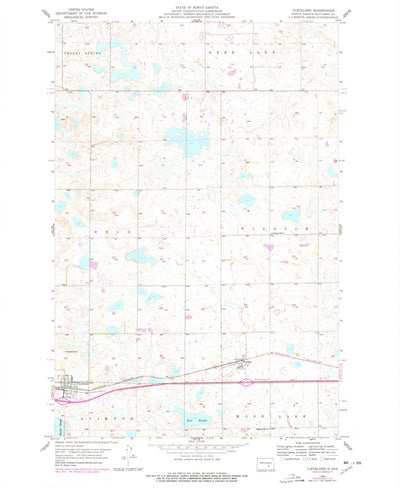United States Geological Survey Cleveland, ND (1953, 24000-Scale) digital map