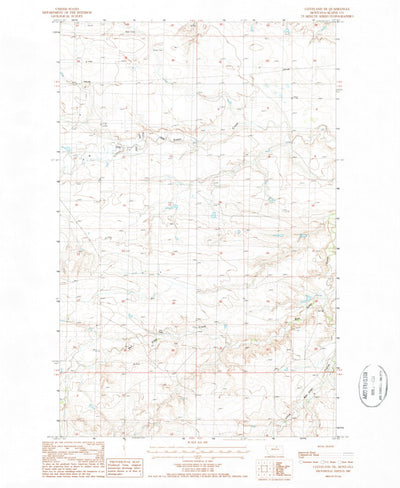 United States Geological Survey Cleveland NE, MT (1987, 24000-Scale) digital map