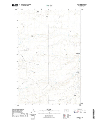 United States Geological Survey Cleveland NE, MT (2020, 24000-Scale) digital map