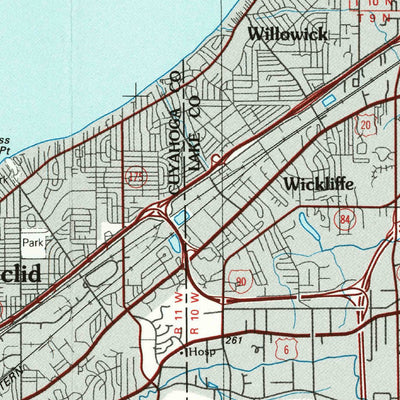 United States Geological Survey Cleveland North, OH (1985, 100000-Scale) digital map