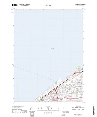 United States Geological Survey Cleveland North, OH (2023, 24000-Scale) digital map