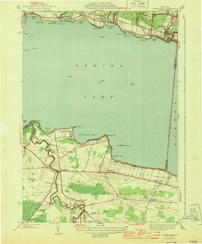 United States Geological Survey Cleveland, NY (1944, 31680-Scale) digital map