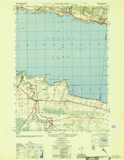 United States Geological Survey Cleveland, NY (1951, 25000-Scale) digital map