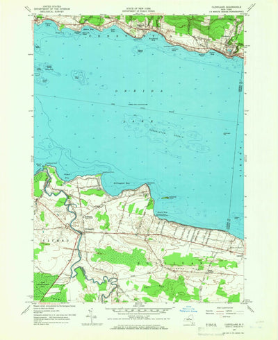United States Geological Survey Cleveland, NY (1957, 24000-Scale) digital map