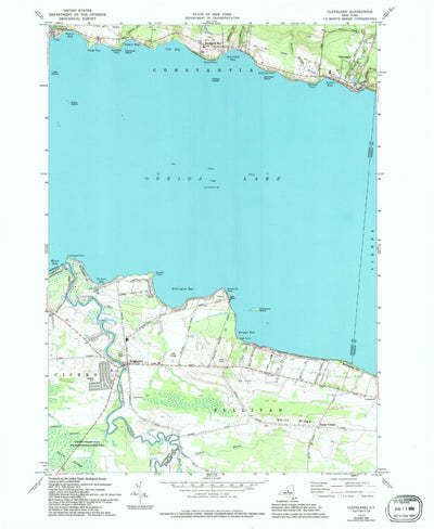 United States Geological Survey Cleveland, NY (1973, 24000-Scale) digital map